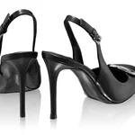 Mid-heel Slingback Pumps 8141 Vitello Black