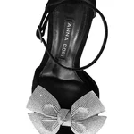 Women Suede High Heel Sandals  8464 Camoscio Black