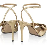 Women Leather Sandals 8486 Laminato Platino