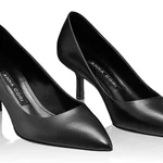 Kitten-heel Leather Pumps 8087 Vitello Black