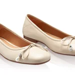Women Ballerina Flats 8103 Vitello Panna