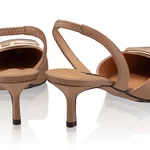 Mid-heel Slingback Pumps 8123 Vitello Cappuccino
