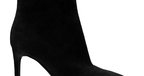 High-heel leather ankle boots 4330 Camoscio Black