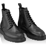Men leather boots 7679 Vitello Black