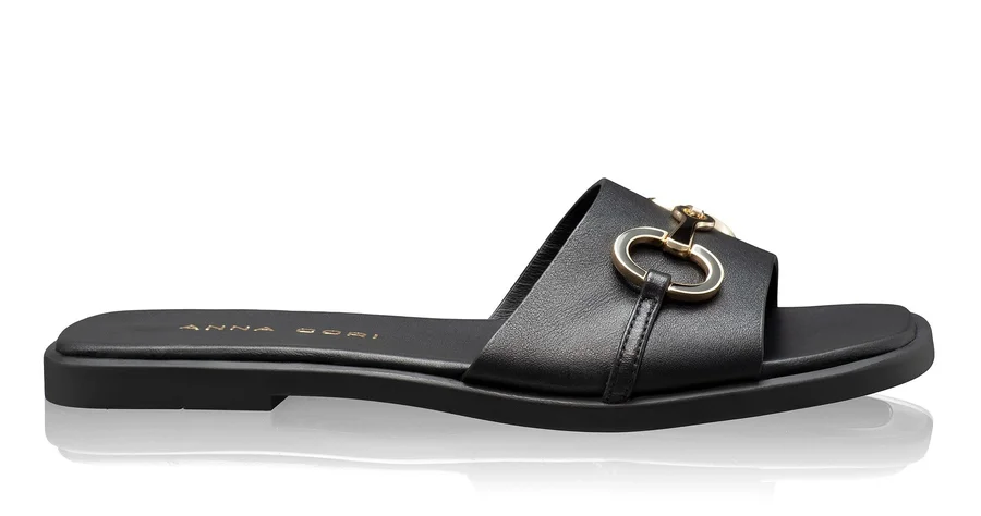 Women Leather Mules 8332 Vitello Black