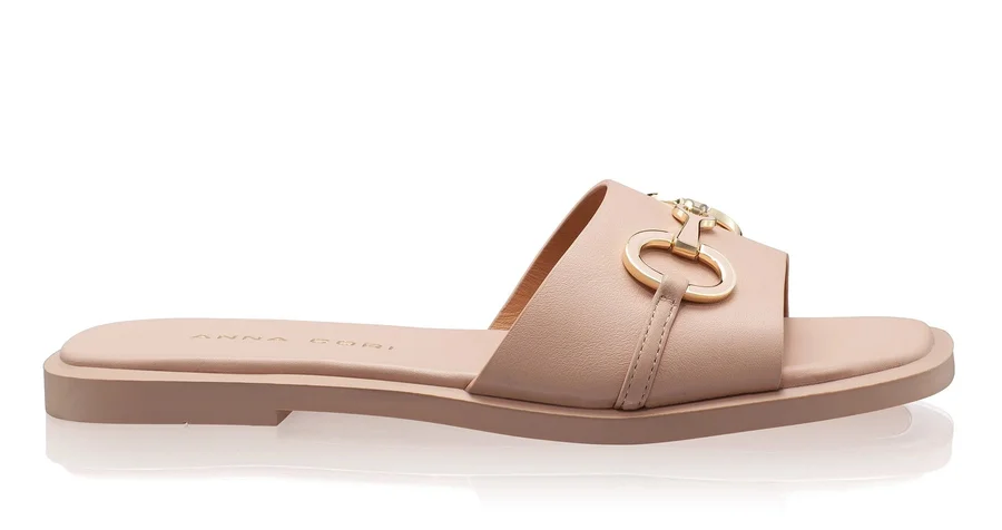 Women Leather Mules 8332 Vitello Nude