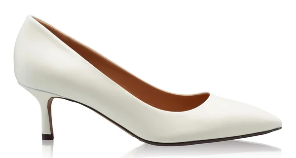 Kitten-heel Leather Pumps 8087 Vitello Panna