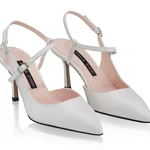 Mid-heel Slingback Pumps 8460 Vitello White