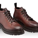 Men Leather Casual Boots 7330 Vitello Brown
