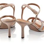Women Leather Sandals 8030 Camoscio Beige