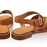 Women's leather sandals 8351 Vitello Camel