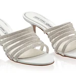 Women Leather Mules 8341 Vitello White