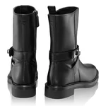 Suede Leather Ankle-Boots 8191 Vitello Black