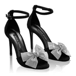 Women Suede High Heel Sandals  8464 Camoscio Black