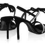 Women Leather Sandals 8510 Camoscio Black