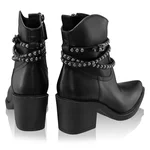 Women Leather Boots 8217 Vitello Black