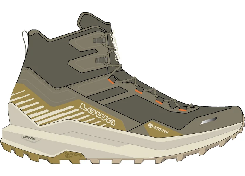FLOWTERRA GTX QC - OLIVE/AMBER GREEN