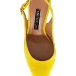 Mid-heel Slingback Pumps 5728 Camoscio Yellow