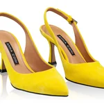 Mid-heel Slingback Pumps 5728 Camoscio Yellow