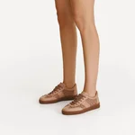 Women leather sport shoes 8385 Vitello+Intreccio Poudre
