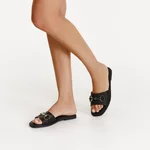 Women Leather Mules 8332 Vitello Black