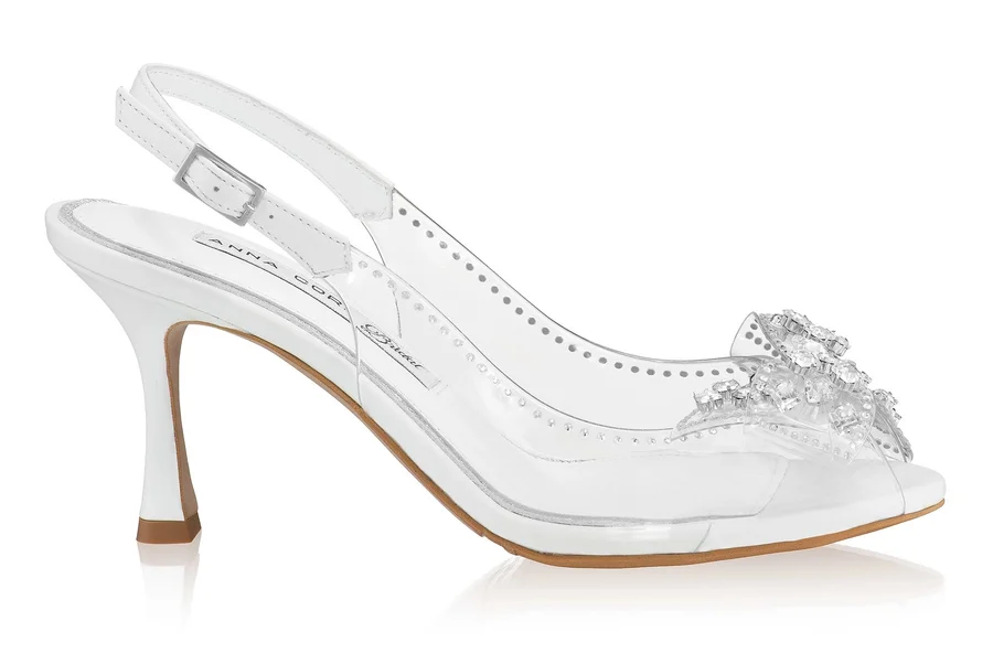 Women Bridal Leather Sandals 8322 Vitello Alb+Vinile