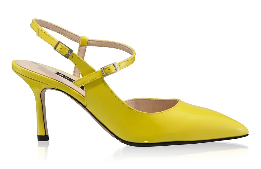 Mid-heel Slingback Pumps 8460 Lac Yellow