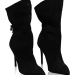 Suede Women Ankle Boots 8153 Camoscio Black