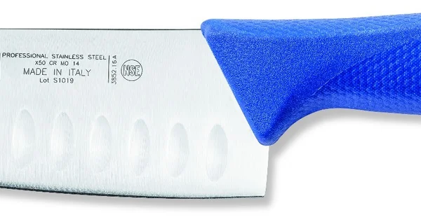 Sanelli Coltello Santoku Olivato Azzurro Cm.16