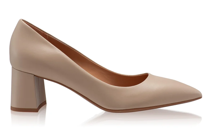 Mid-heel Leather Pumps 7550 Vitello Beige