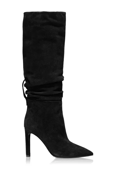 High-heel Suede Boots 5641 Camoscio Black