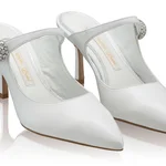 Women Leather Mules 8462 Vitello White