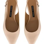 Women Suede Ballerina Flats 8027 Vitello Nude