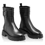Women's Genuine Leather Ankle-Boots 8163 Vitello Black
