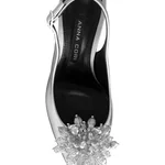 Mid-heel Slingback Pumps 8435 Laminato Argento