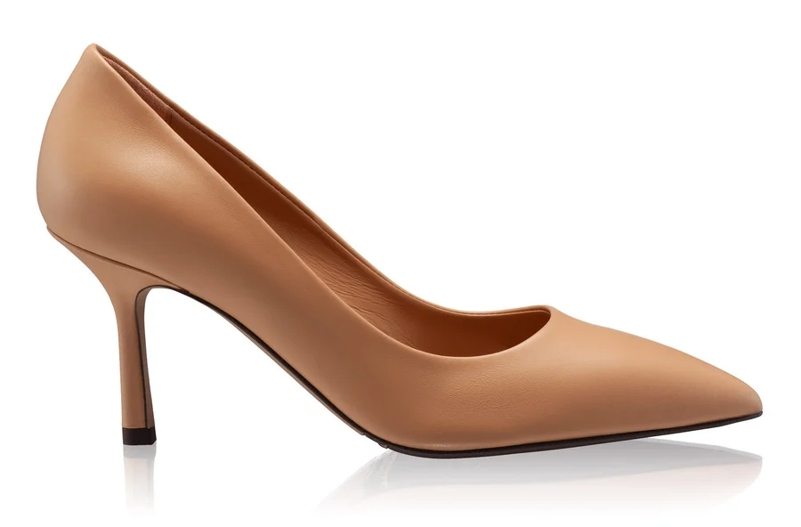 High-heel Pointed Toe Pumps 8026 Vitello Cappuccino