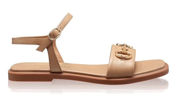 Women Leather Sandals 8454 Vitello Cappuccino