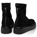 Women Suede Leather Boots 7936 Camoscio Black