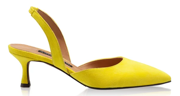 Mid-heel Slingback Pumps 8054 Camoscio Yellow