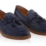 Men Leather Loafers 7628 Crosta Blue