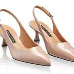 Kitten heel Slingback Pumps 7552 Lac Nude