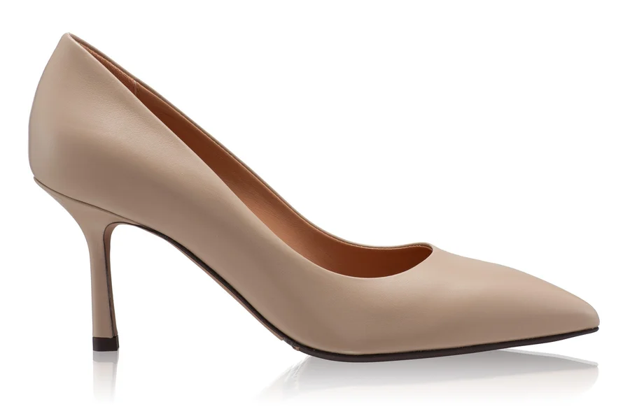 High-heel Pointed Toe Pumps 8026 Vitello Beige