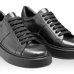 Men genuine leather sports shoes 6897 Vitello Black/Black