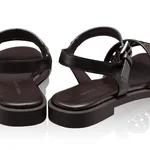 Women's leather sandals 8363 Vitello+Intreccio T.Moro