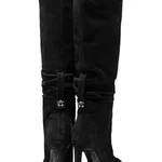 High-heel Suede Boots 5641 Camoscio Black