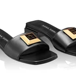 Women Leather Mules 7828 Vitello Black