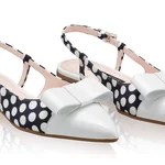 Women's Ballerinas 8384 Tesut Pois+Lac White