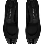 Kiteen-heel Slingback Pumps 8120 Camoscio+Lac Black