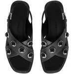 Women Leather Sandals 8360 Vitello Black
