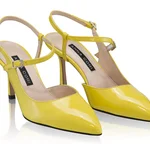 Mid-heel Slingback Pumps 8460 Lac Yellow